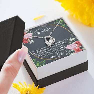 Personalized Stepdaughter Wedding Forever Love Necklace - Love You This Much